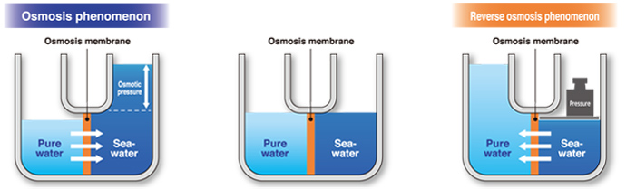 The principle of desalination